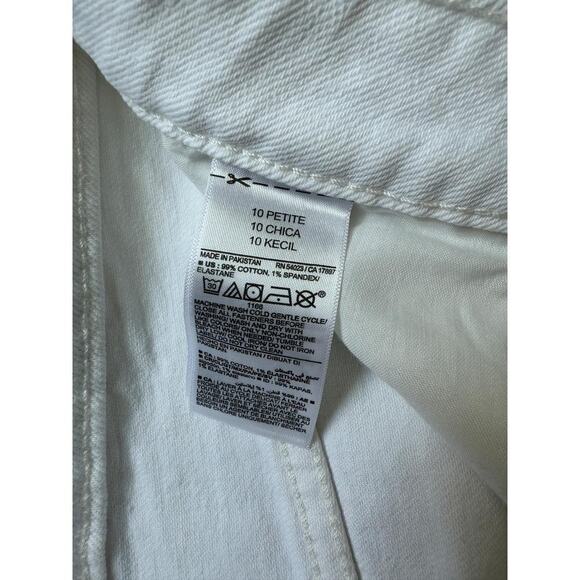 NWT Old Navy Hi Rise OG Loose Secret Smooth Pockets Distressed White Jeans 10 - Picture 8 of 9